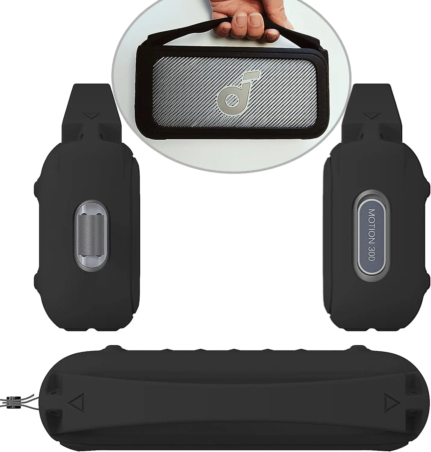 Silicone Handle Protective Cover Case for Anker Soundcore Motion 300 Wireless Hi-Res Portable Speaker(Only Case)