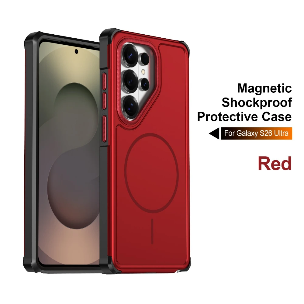 Magnetic Charging Solid Color Phone Case with Enhanced Protection