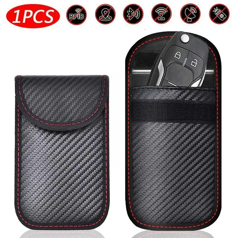 Car Key Blocker Signal Faraday Cage Pouch M7D8