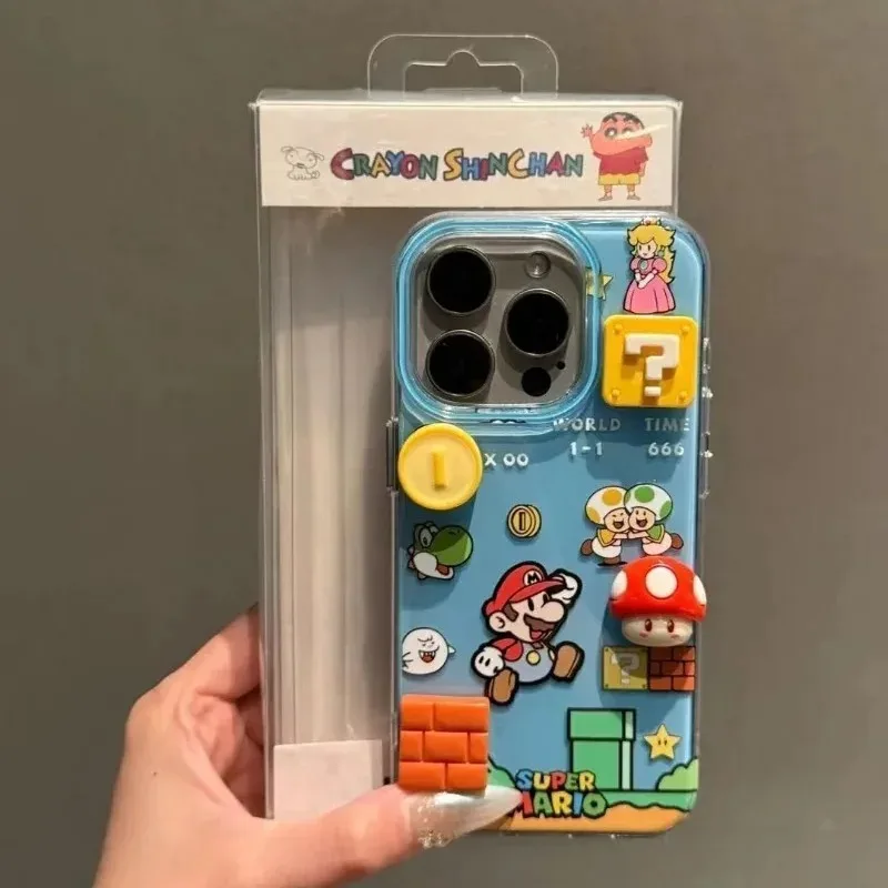 funda de teléfono con diseño de anime mario, estilo bloques, dibujos animados en 3d, para iphone 17, 16, 15 pro max, combinación de colores encantadora, regalo navideño Funda de Teléfono con Diseño de Anime Mario, Estilo Bloques, Dibujos Animados en 3D, para iPhone 17, 16, 15 Pro Max, Combinación de Colores Encantadora, Regalo Navideño 6