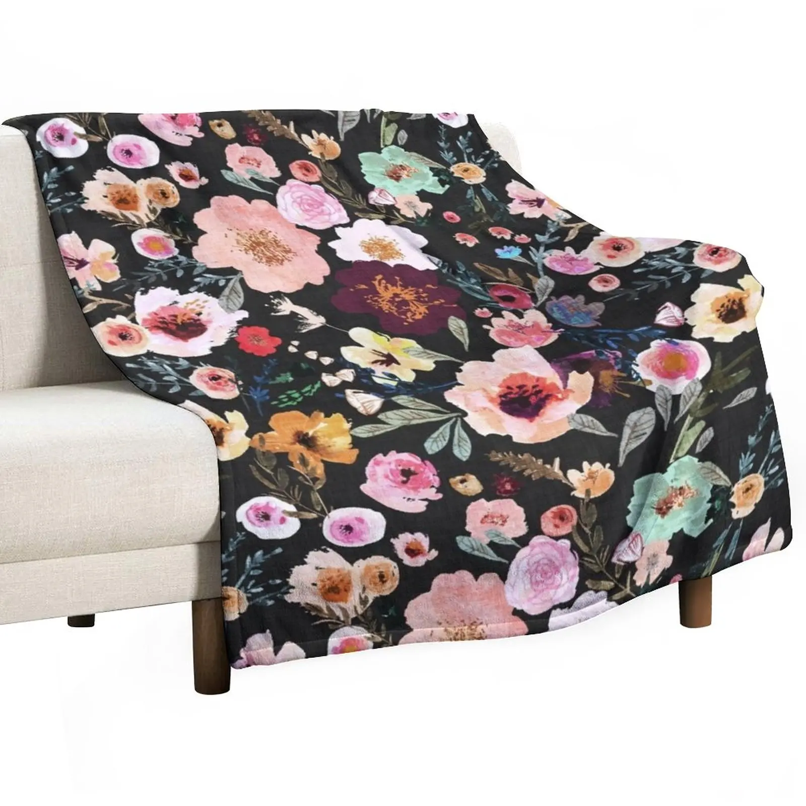 

Burst into Bloom (midnight) Throw Blanket anime manga Blanket For Decorative Sofa Tourist Blanket