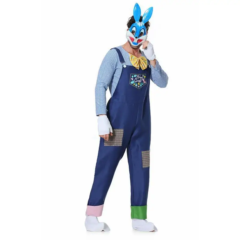 

New Halloween Easter Bunny Cosplay Men's Makeup Ball Stage Performance Parent-child Dress