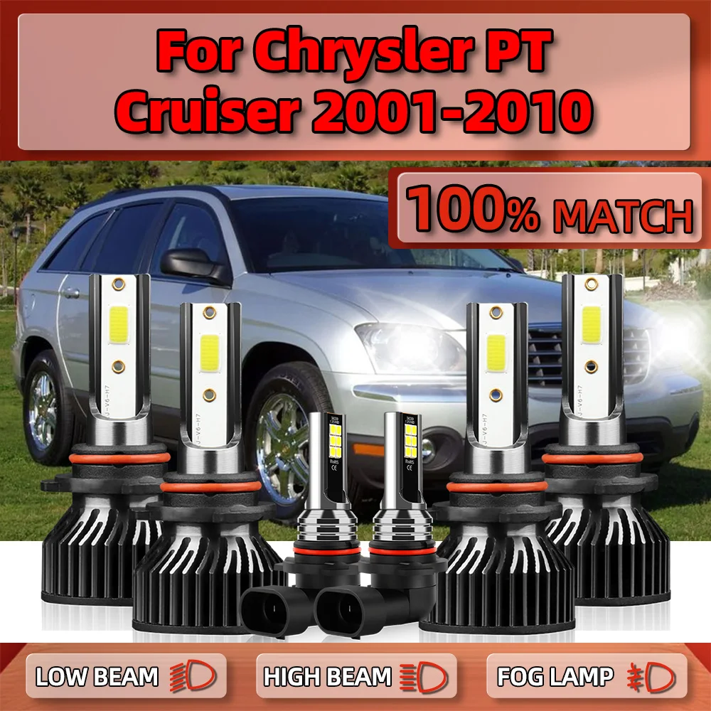 

60000LM Canbus LED Headlight 360W Car Light 6000K Fog Lamps 12V For Chrysler PT Cruiser 2001-2004 2005 2006 2007 2008 2009 2010