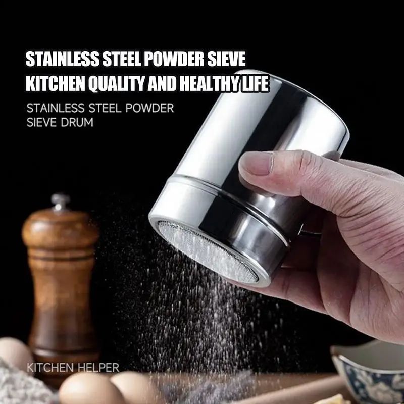 Stainless Steel Powder Shaker Tool for Sprinkle Icing Sugar Cocoa Sugar Chocolate Flour Spices powder shaker tool