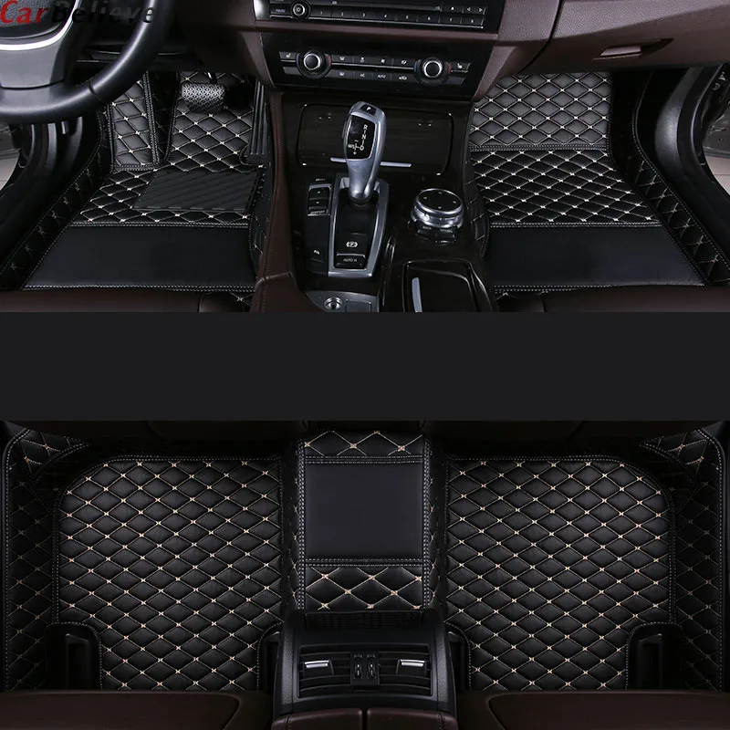 Made Leather Car Floor Mats For BMW 3 Series E60 2005-2010 Auto Carpet Rugs Foot Pads Accessories