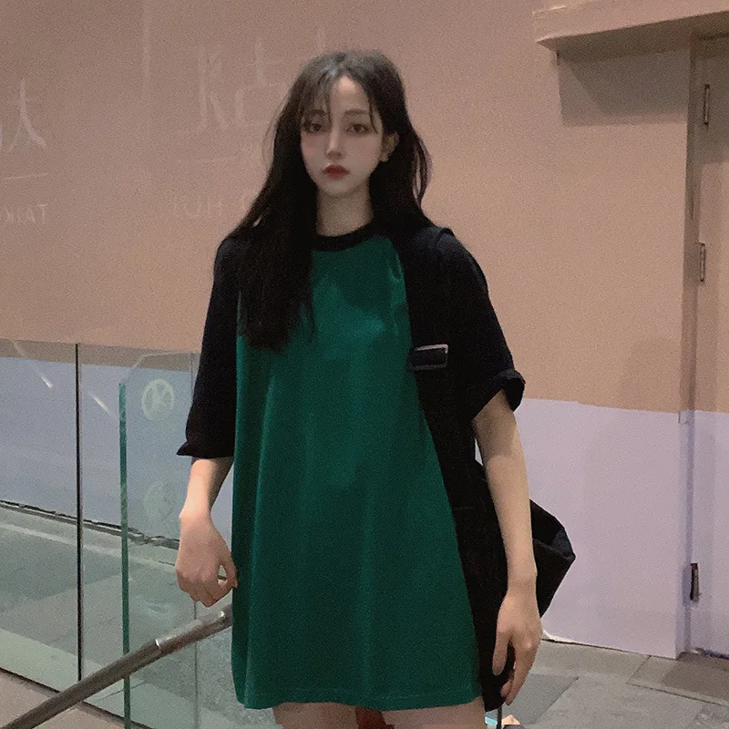 Women Loose Patchwork Summer Tshirts