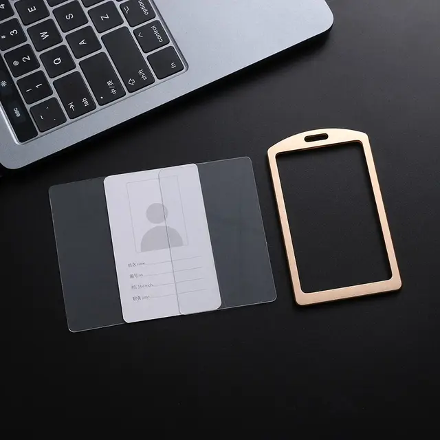 Funda de metal para tarjetas de identificación de empleado Funda de metal para tarjetas de identificación de empleado