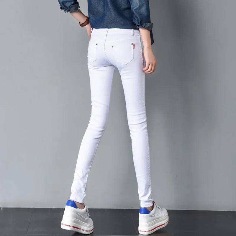Women Spring Oversize 34 White Pencil Pants Casual Cotton Legging Trousers Office Slim Pantalones Elegant Stretch Sweatpant