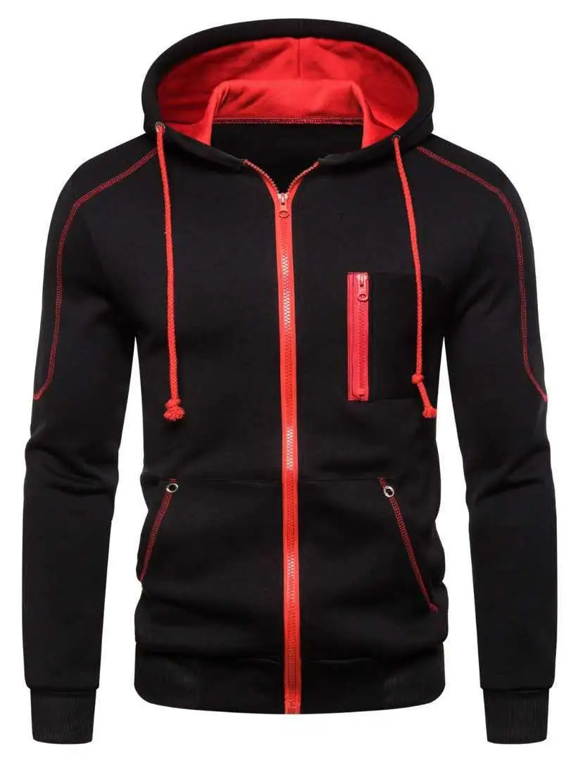 Men's Full Zip Hoodie Jacket Hooded Plain Pocket Sports Outdoor Daily Sports Stamping Designer Basic Casual Sweatshirts