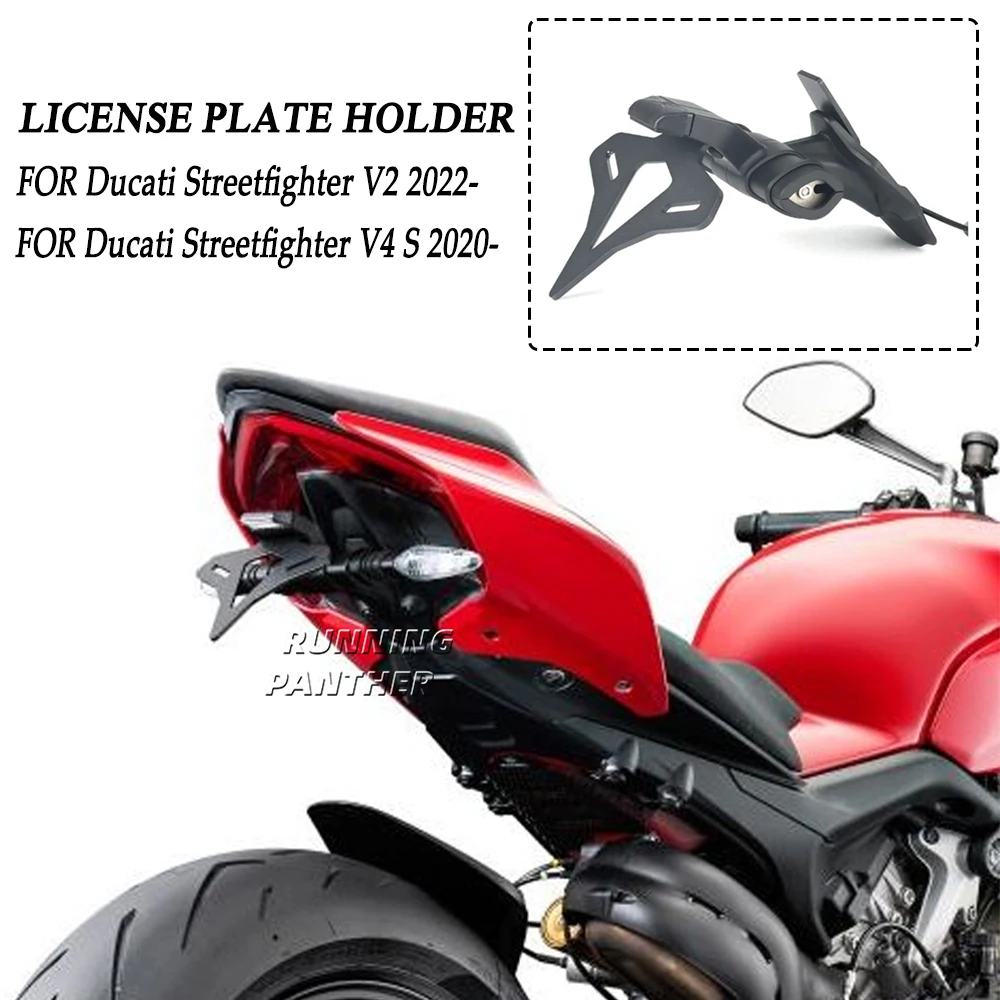 

FOR Ducati Streetfighter V4 S V4S V2 v2 Motorcycle Accessories Rear Short Tail Stock License Plate Holder Tailstock Frame Bracke