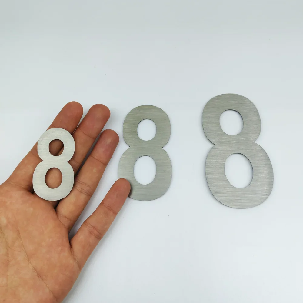 5-9 Cm House Number Outdoor Stainless Steel Sticker Digital Signs Home Address Plate Hotel Room Number Mailbox house number signs,house numbers,number plate