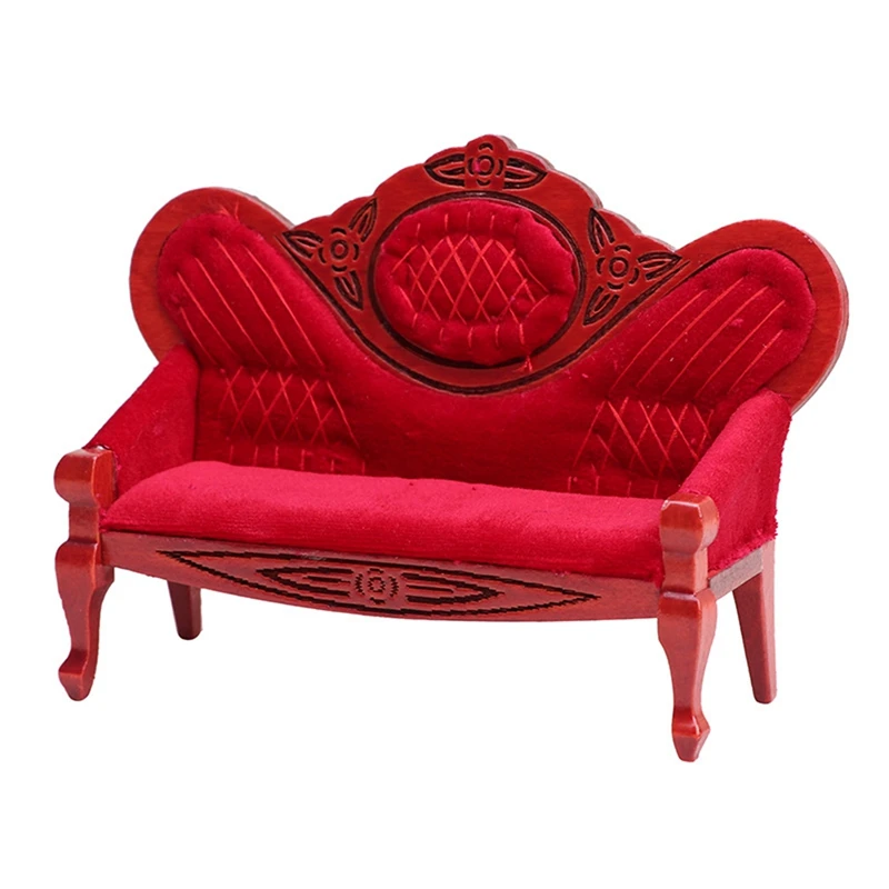 

1:12 Кукольный диван прочный кукольный домик без заусенцев, «сделай сам», миниатюрный одиночный стул, мебель