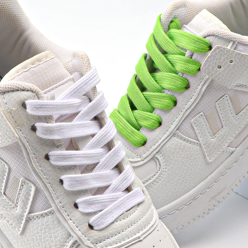 Flat Shoelaces for Sneakers Classic Canvas Sports Shoe Laces Casual Unisex Shoelace Solid Double Cotton Shoestrings for AF1 shoe laces