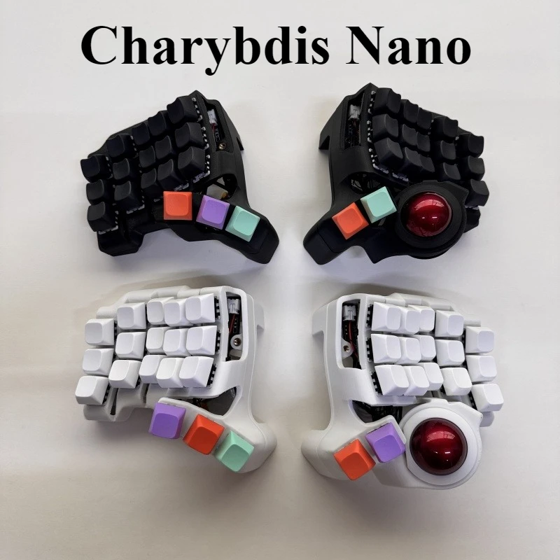 Charybdis Nano Wireless Trackball Split Keyboard with Palm