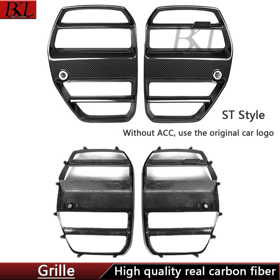For BMW M3 G80 M4 G82 G83 racing grille Carbon fiber grille front bumper air vents grille frame body kit