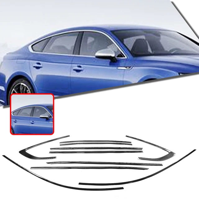 Chrome Delete Blackout Vinyl Overlay For 2018-24 Audi A5 / S5...