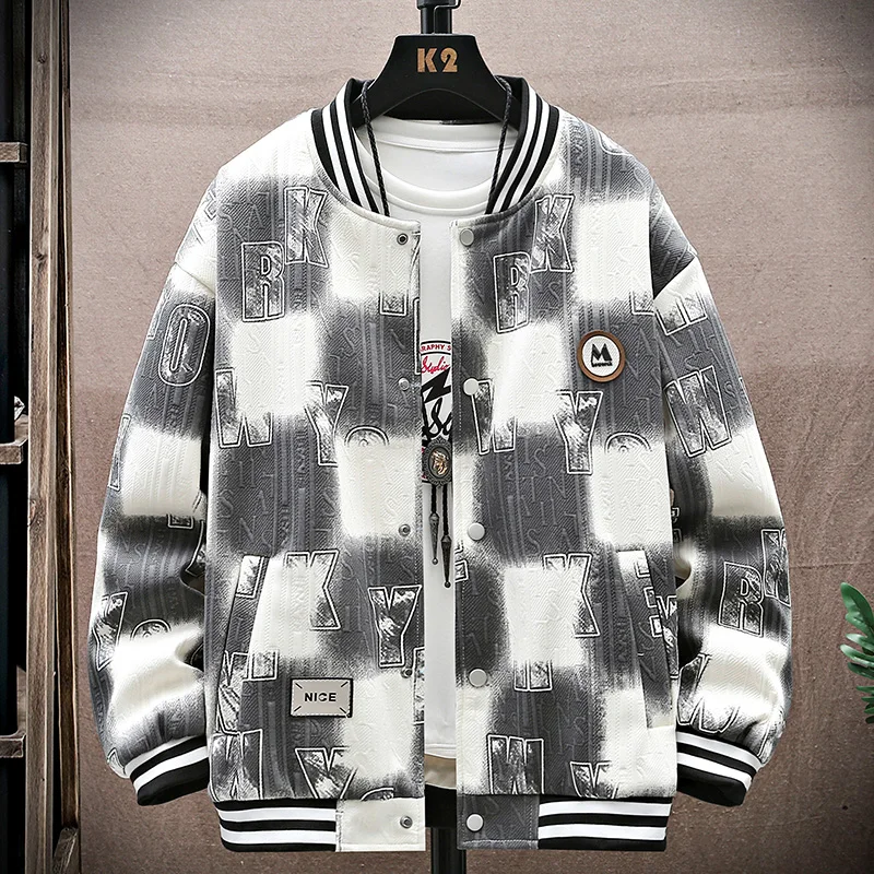 

Новый тренд 2024 Весна осень Мужские хлопчатобумажные куртки и пиджаки Повседневные свободные пальто на пуговицах молодежные уличные топы Ветровка Одежда