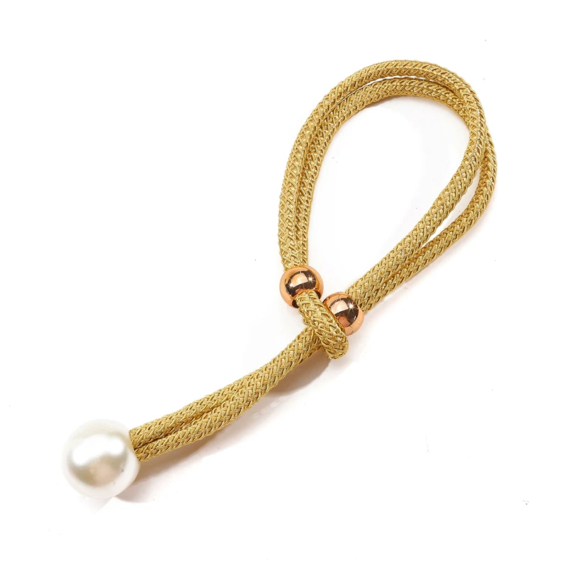 4 Fermatende In Corda Di Cotone E Lino Intrecciati A Mano – Sfera Grande Con Nappe – Beige – Lunghezza 85 Cm – Stile Boho
