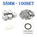 100pcs 58mm metal