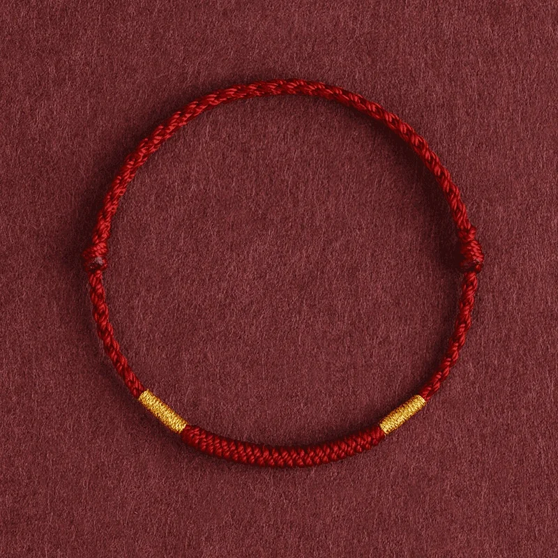 Glücksbringer Rotes Seil Armband für Damen und Herren, Paar-Armreifen, Glücksklee-Armband, Verstellbar, Handgefertigt, DIY Freundschaftsgeschenk – Detail 13