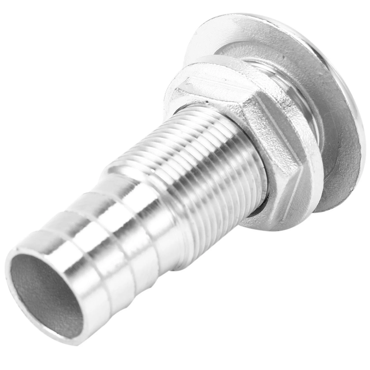 

Boat Thru Hull Fitting / Drain 3/4Inch Hose Barb Marine 316 Stainless Steel Polishing