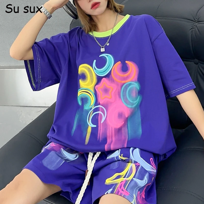 Conjunto Y2K Thopavenoir Para Mujer - Blusa Y Shorts Con Volantes Otoño 2024