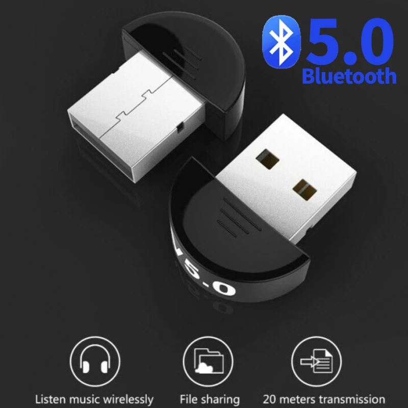 

USB Bluetooth 5.0 Adapter Transmitter Receiver Bluetooth V5.0 Audio Bluetooth Dongle Wireless USB Adapter For PC Laptop Computer