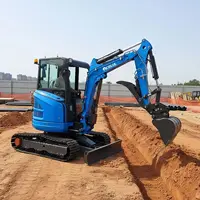 Quick delivery CE certificate 3 tons mini excavator 2 tons compact mini hydraulic bagging earthmoving machinery small excavator