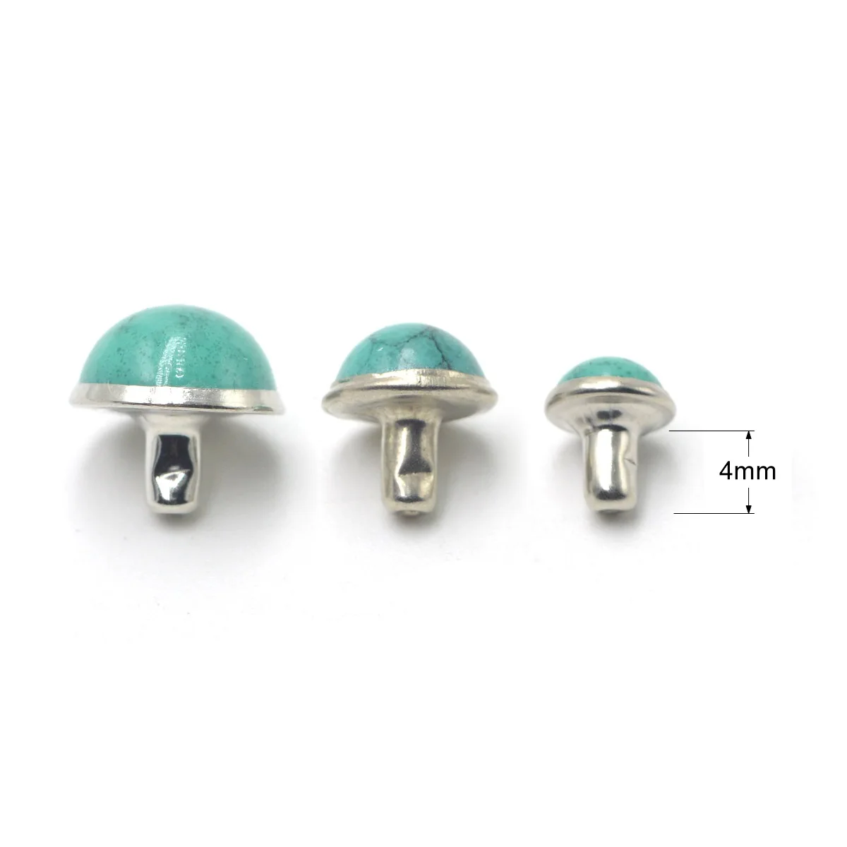 20 set in lega di metallo rivetti a testa tonda punte rivetti a ve borchie artigianato fai da te cintura in pelle cinturino per orologio decorazione fibbie per unghie  15