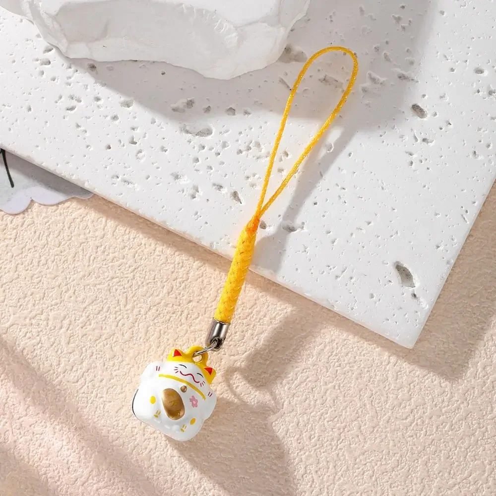 Lucky Cat Cartoon Phone Charm Keychain - Adorable Birthday Gift