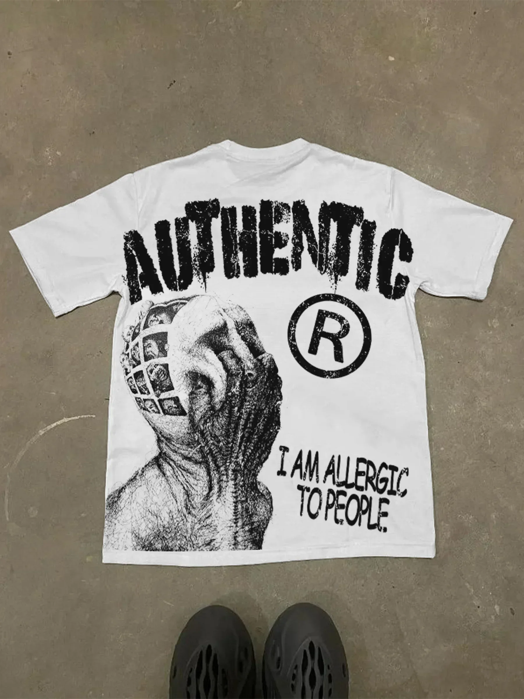 Vintage Oversized Hip Hop Streetwear Graphic T-Shirt - Casual Short Sleeve Summer Fashion Tee