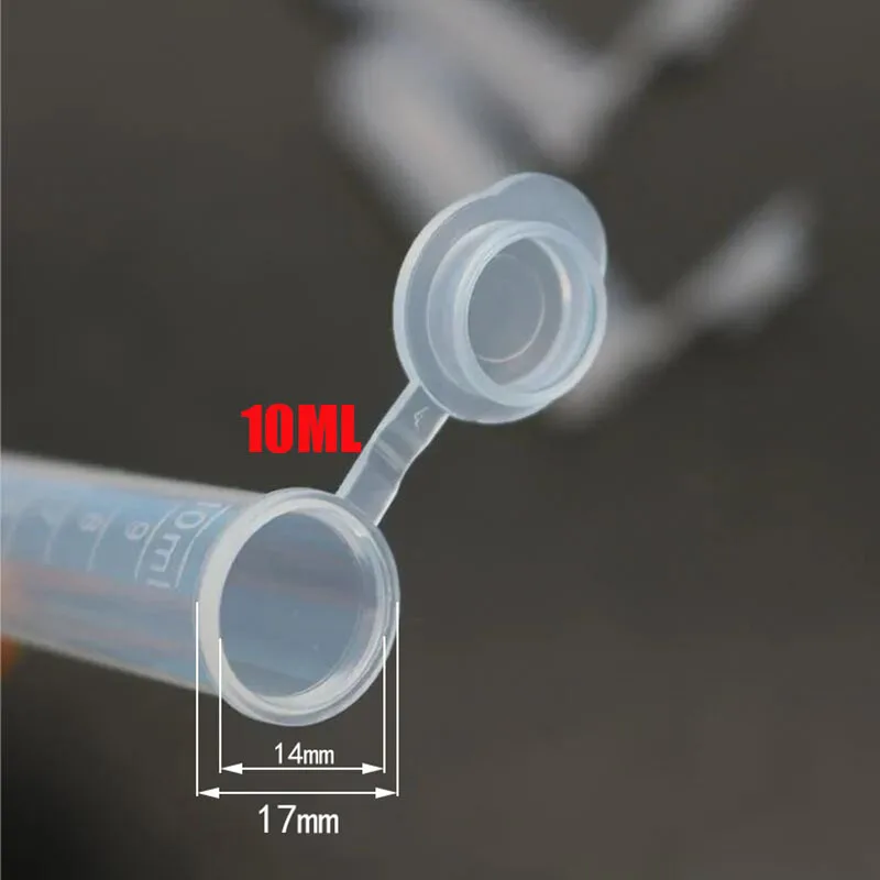 2/4/5 / 10ML Laboratory Supplies Sample Transparent Micro Plastic Centrifuge Tube Test Tube Snap Laboratory Container Lid 10pc