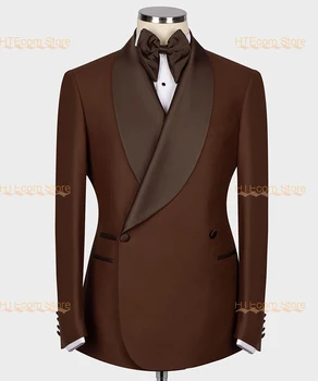 Allingentle Men's Blazer Sets Business High-end Suits 2 Piece Wedding Tuxedos Prom Pantsuits British Style Coat+Pants Customized 1