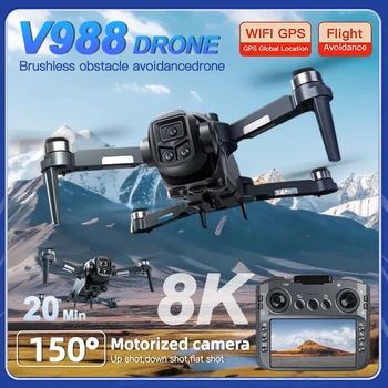 Nuovo Drone Fotocamera V988 Originale 8K Professionale con Schermo, Sotto i 249g, Telecomando, Quadricottero RC Brushless, Giocattolo