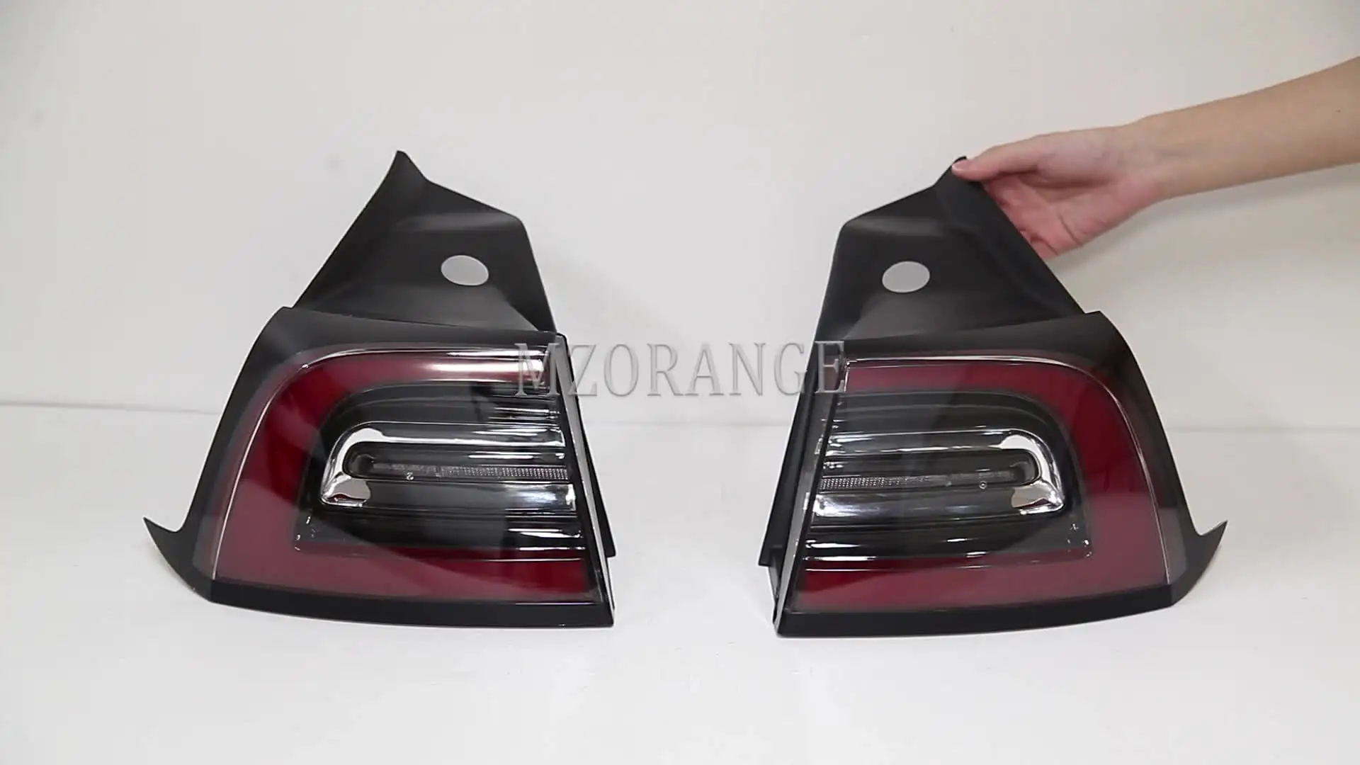 Achteruitrijlicht 1 Set Auto LED-Achterlicht Voor Tesla Voor Model 3 Voor Model Y 2016-2023 Achterlicht Rem Achteruitrijlicht Dynamische Richtingaanwijzer Remlicht(L Clear Cover