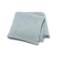 Infant Baby Blankets 90*70CM Cotton Knit Stroller Swaddle Super Soft Cover Sleepsack Breathable Newborn Girl Boy Bed Solid Quilt