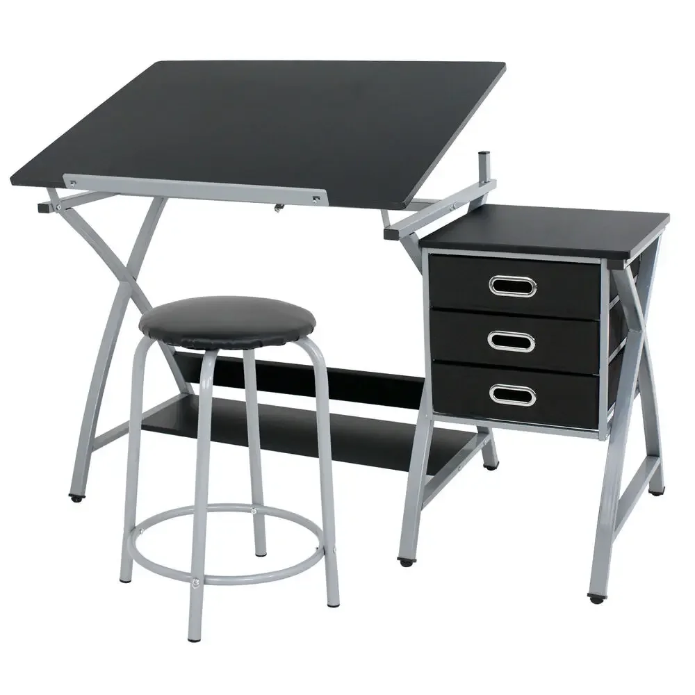 Drafting Table Station Glass Top Drawing Desk Craft Station Artist Multi Type drawing for the artist