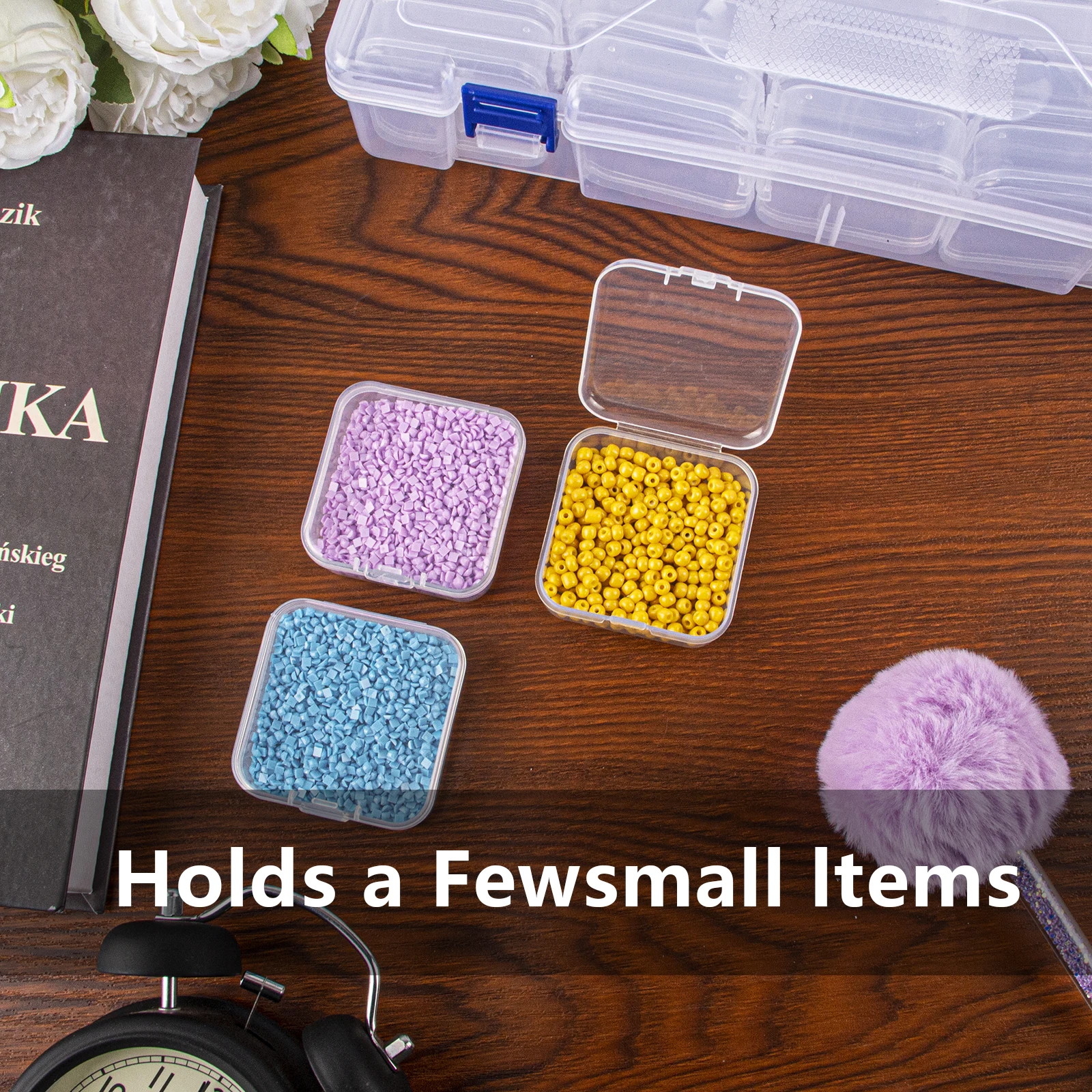 1 Set 45 Grid Small Bead Organizers, Bead Storage Containers Portable Organizer, Storage Gift Diamond Painting Stone Beads