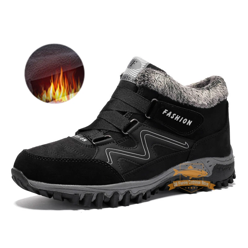 Autumn Winter Plus Velvet Cold-resistant Warm Light Non-slip Waterproof Men's Women Snow Boots Outdoor Sport Skiing Hiking Shoes