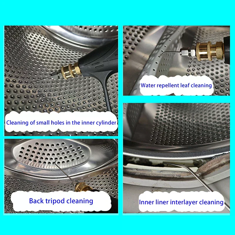 1개 고압 세척 니들 노즐 1/4인치 퀵 커넥트 슬림 디자인 깊은 세척용 에어컨 및 자동차 세척 탱크