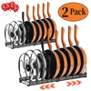 2 Pack Expandable Pot Lid Rack Organizer, Pans Organizer Rack, Pots and Pans Organizer Rack Cookware Set Organizer 1