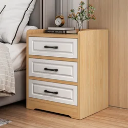 Mesita de noche nórdica, armario de almacenamiento blanco, práctico, minimalista, moderno, pequeño