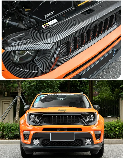 For Jeep Renegade 2016 2017 2018 Racing Grills Matt Black Carbon Grille Air  Intake Styling Exterior Tuning Accessories Parts - AliExpress