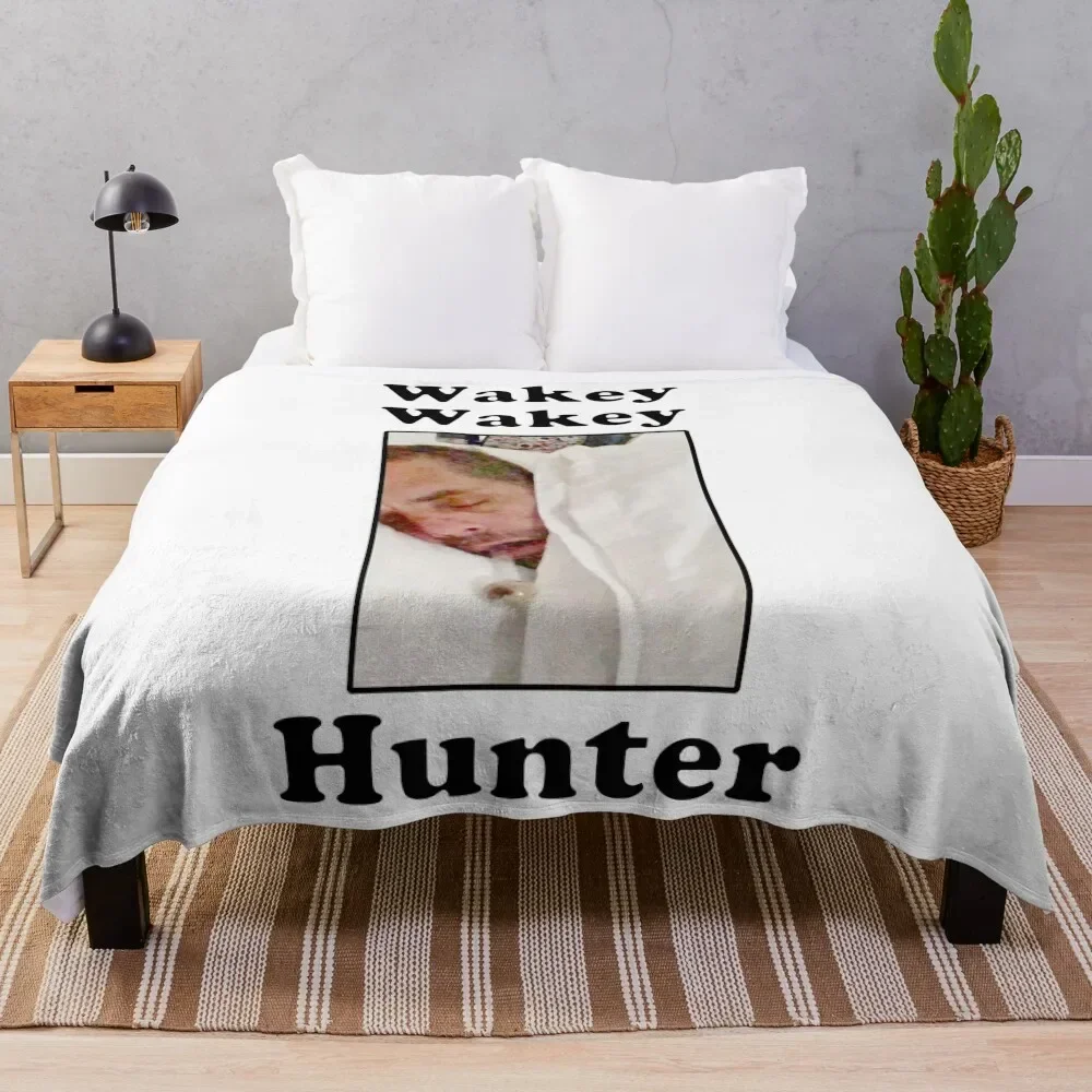 

Sleeping Hunter Biden Sticker Throw Blanket blankets and throws Decoratives Blankets