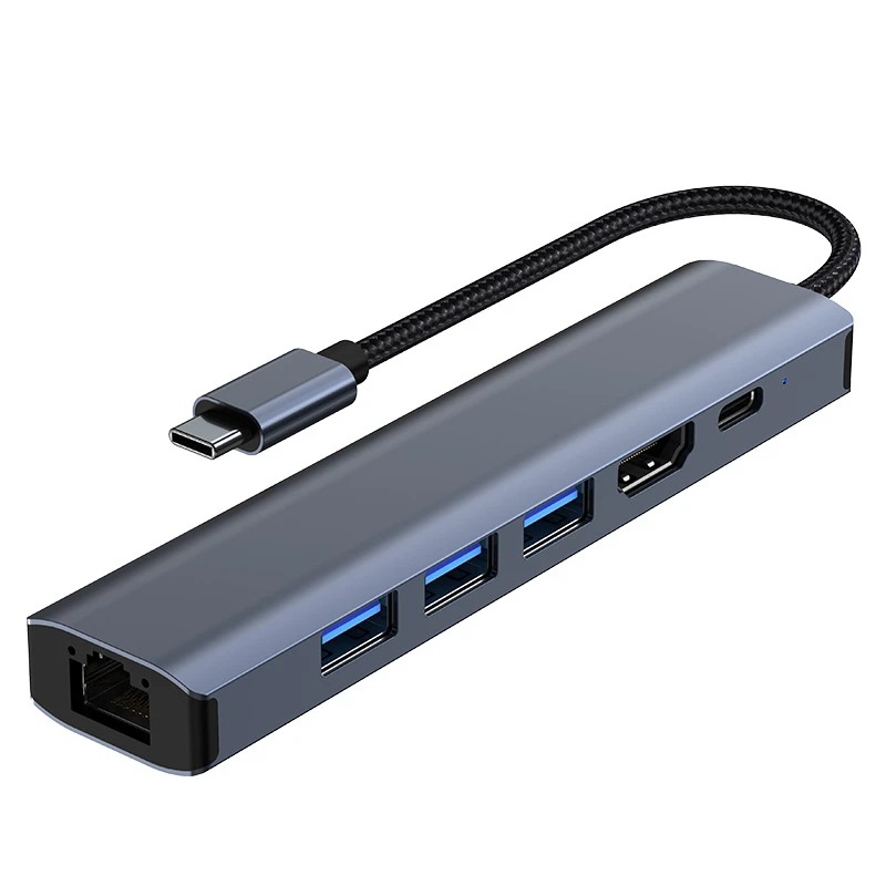 USB-C HUB USB 3.0 Expander Type-C Splitter 4K Docking Station Gigabit RJ45 Ethernet Adapter PD Charging for Laptop