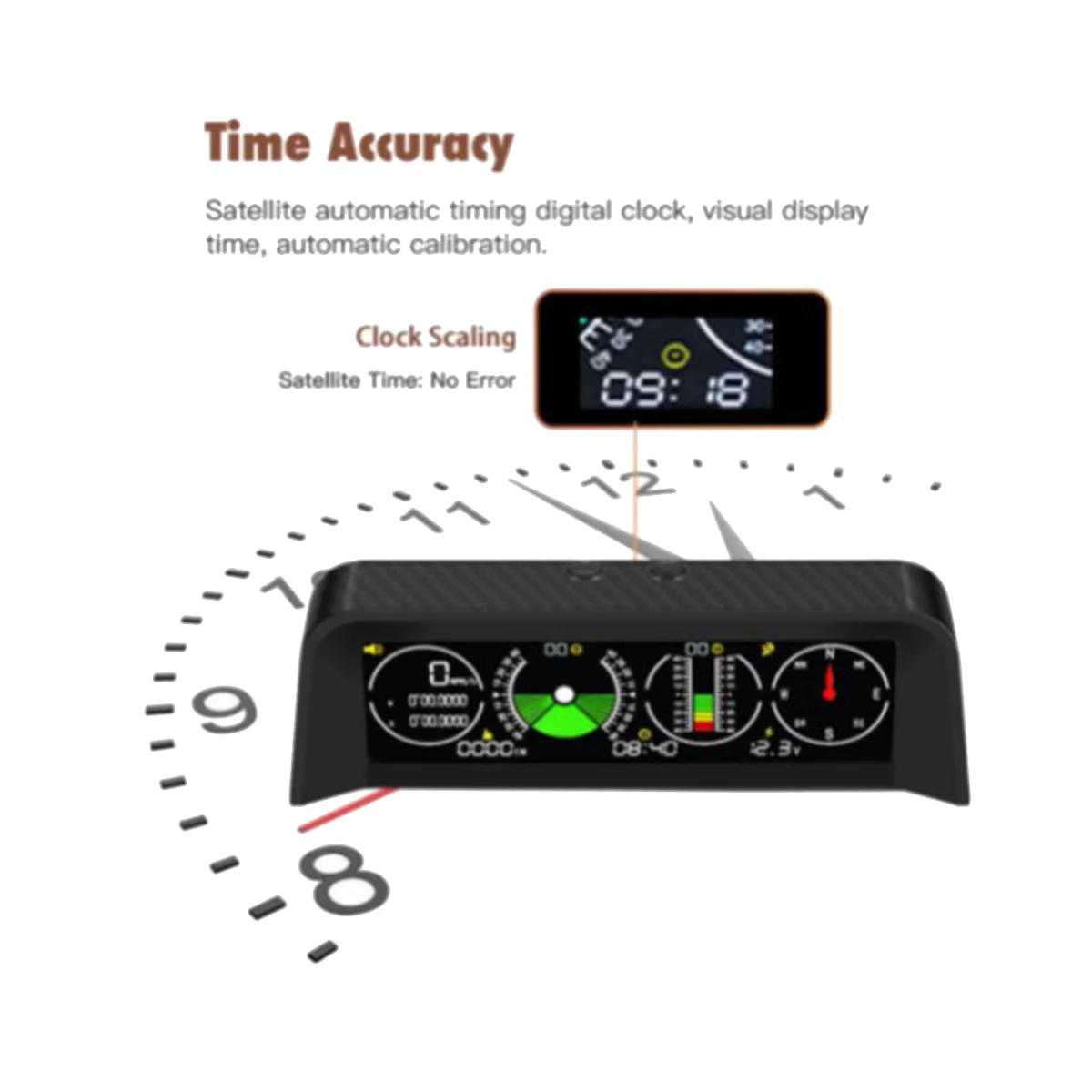 Car speedometer X90 Car Electronic Digital GPS Speedometer Head-Up Display Tilt Meter Altimeter Compass Car Level Incline Balancer