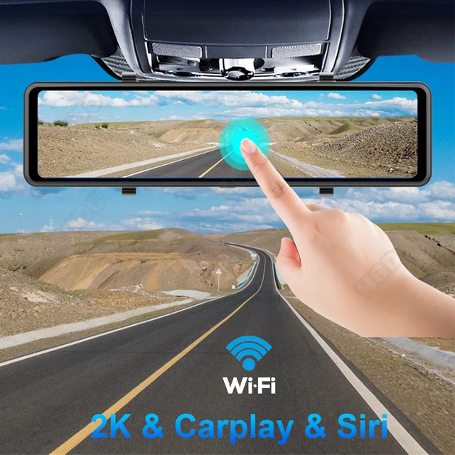 HGDO T06 Dual Dash Cam 2k Carplay Android Touch Front and Rearview Mirror  Car GPS Video Recorder WIFI Camera Front and Rear Dvrs - AliExpress