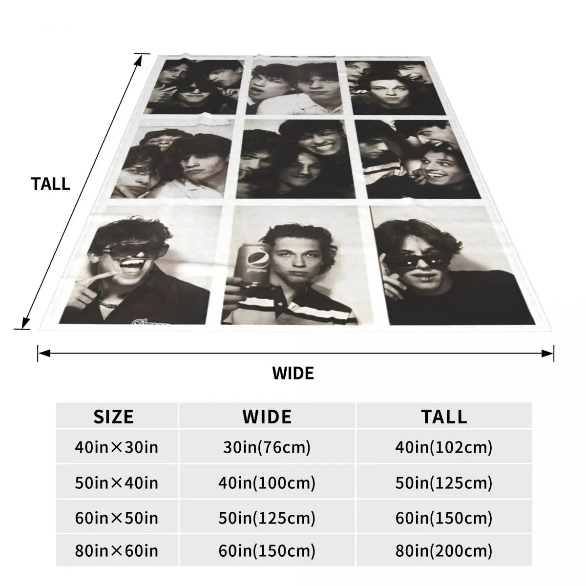 Sturniolo Triplets Photo Collage Blanket Music Warm Soft Comfortable Plush Bedding Throws For Picnic Flannel Bedspread Bed Cover 6