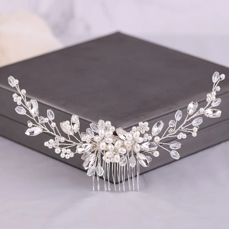 Crystal Rhinestone Flower Pearl Hair Comb Bridal Headband Tiara Hairpin Party Wedding Bridal Hair Accessories Jewelry bridal hair accessories hair accessories