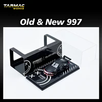TW In Stock 1:64 Old New 997 Matte Black Shark Diecast Diorama Car Model Collection Toys Tarmac Works 1